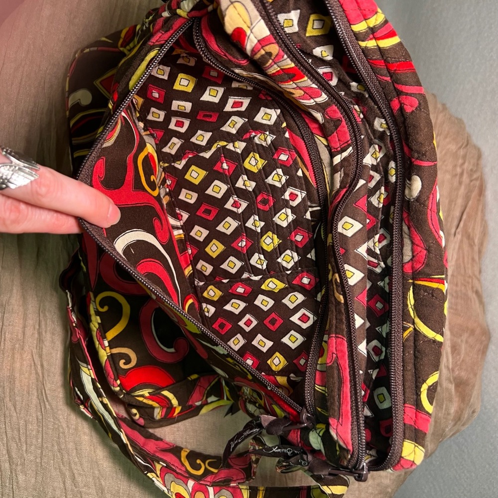 Vera Bradley Puccini Crossbody Messenger Bag retired pattern Boho Whimsigoth - Picture 7 of 11
